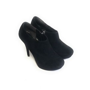 MARC FISHER Black Suede High Heel Booties Size 8